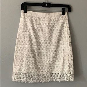 White Eyelet Pencil Skirt